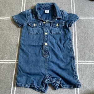 BabyGap Jean Romper, 6-12 M